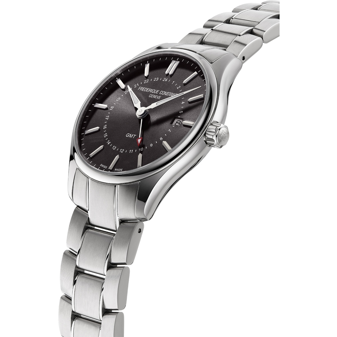 Frederique Constant Classics Quartz GMT Schwarz