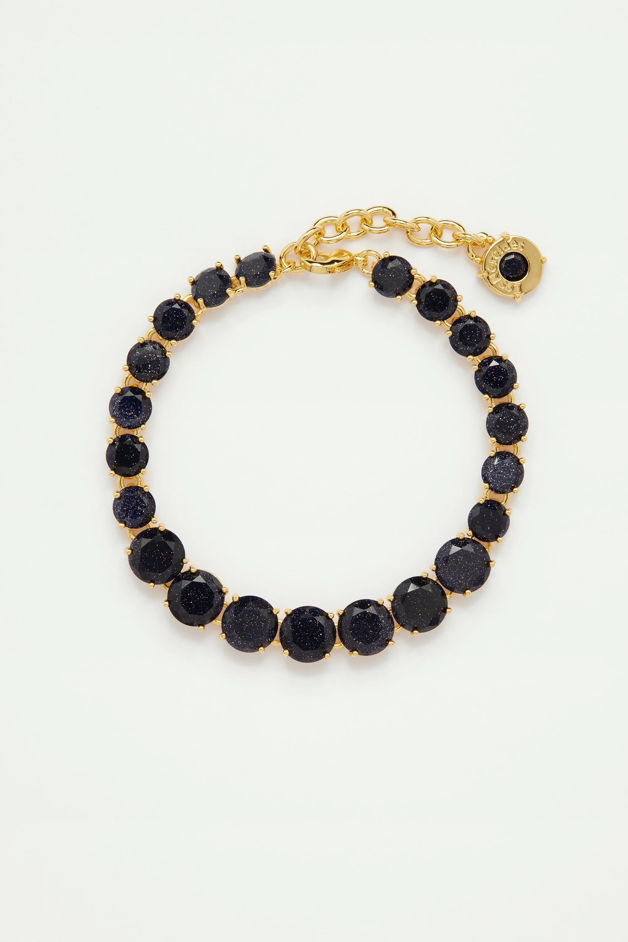 Bracelet luxe un rang la diamantine bleu nuit pailleté | Bleu