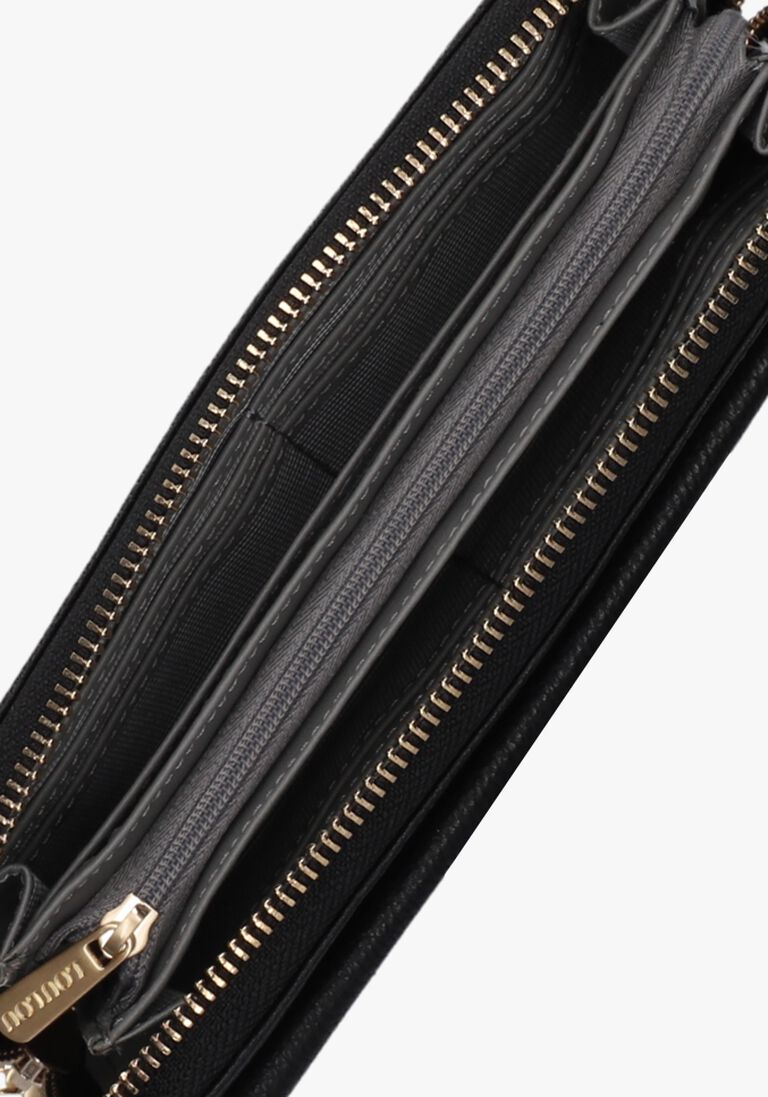LOULOU ESSENTIELS zwarte loulou essentiels portemonnee slbl royal