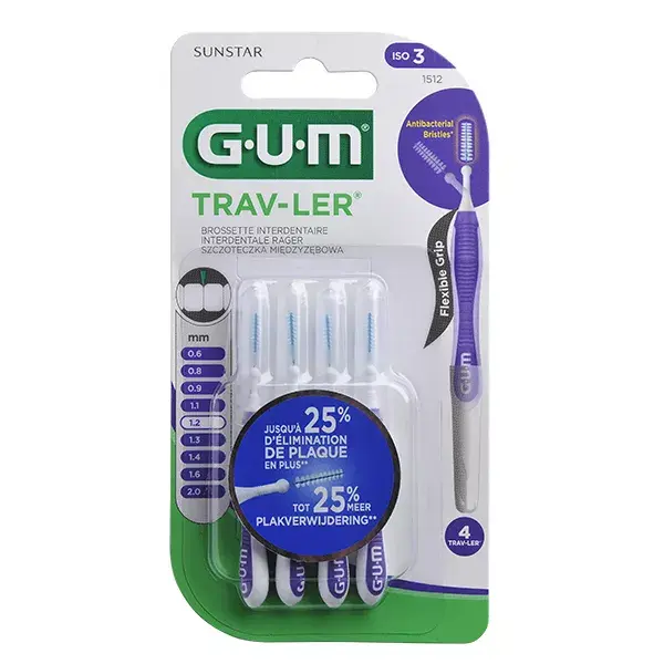 Gum Brossette Interdentaire Trav Ler 1,2mm 4 unités