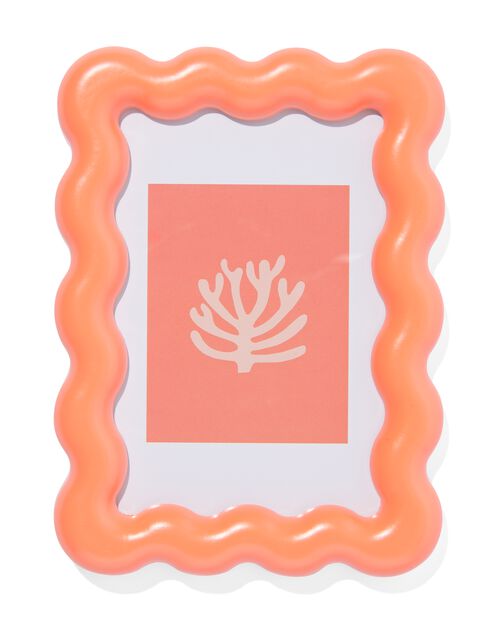 cadre photo 10x15 bois vagues corail