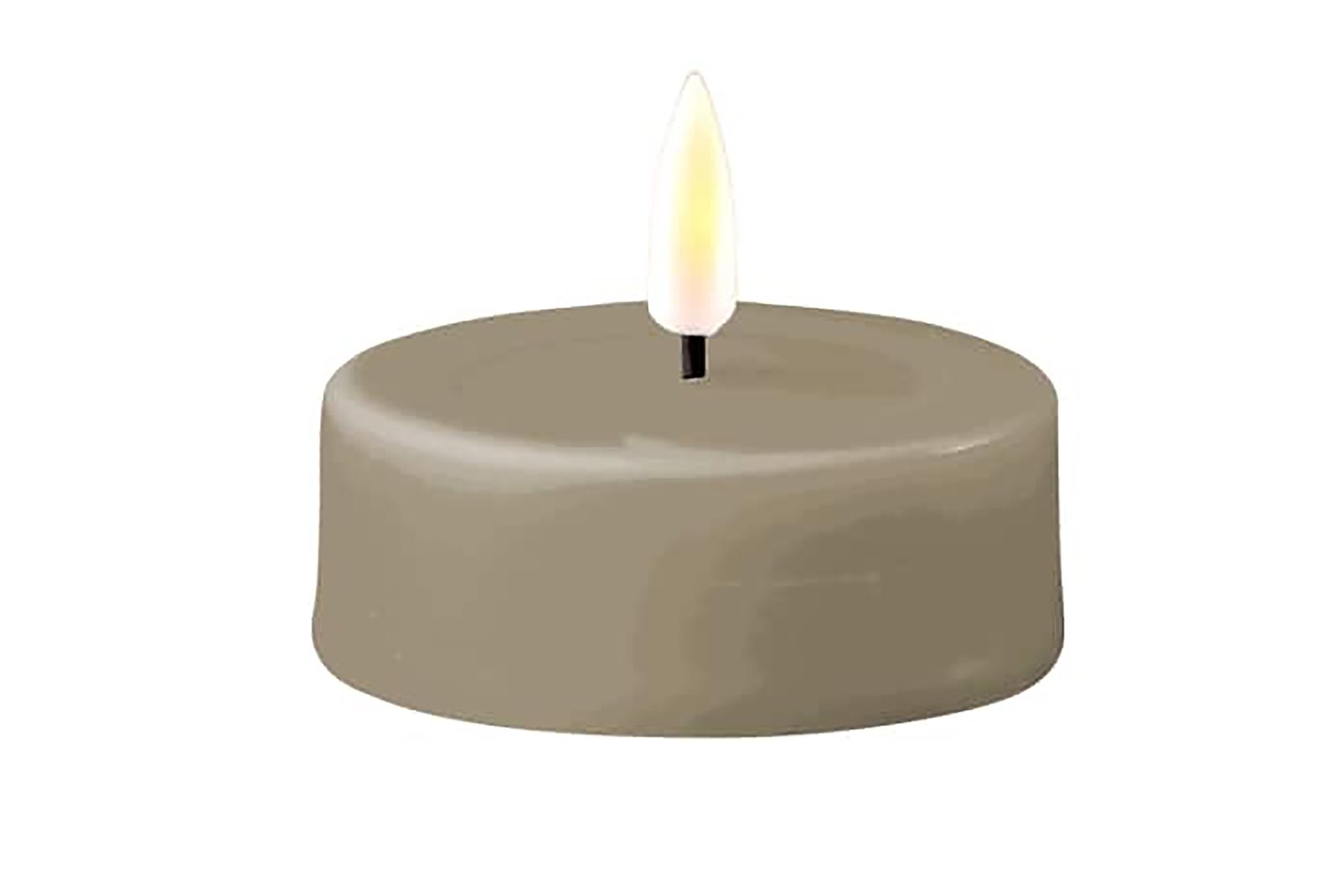 Real Flame store telys 2pk LED lys i Sandfarget stearin. Ø:6,1 cm