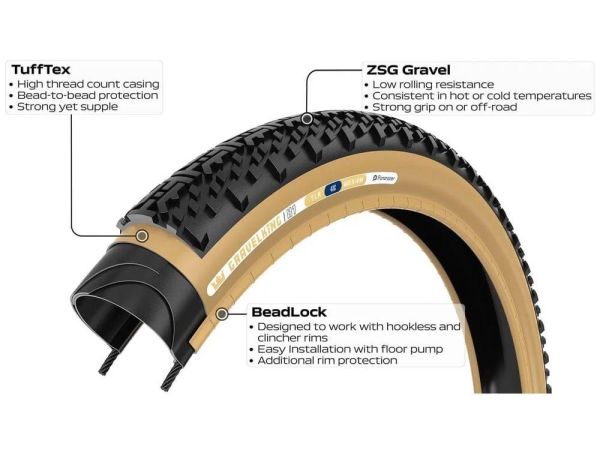 Panaracer GravelKing X1 Amber Foldedæk, 700x40C