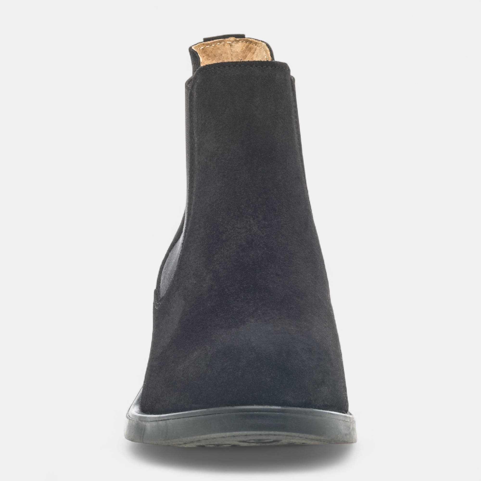 Boots chelsea Femme en cuir noir