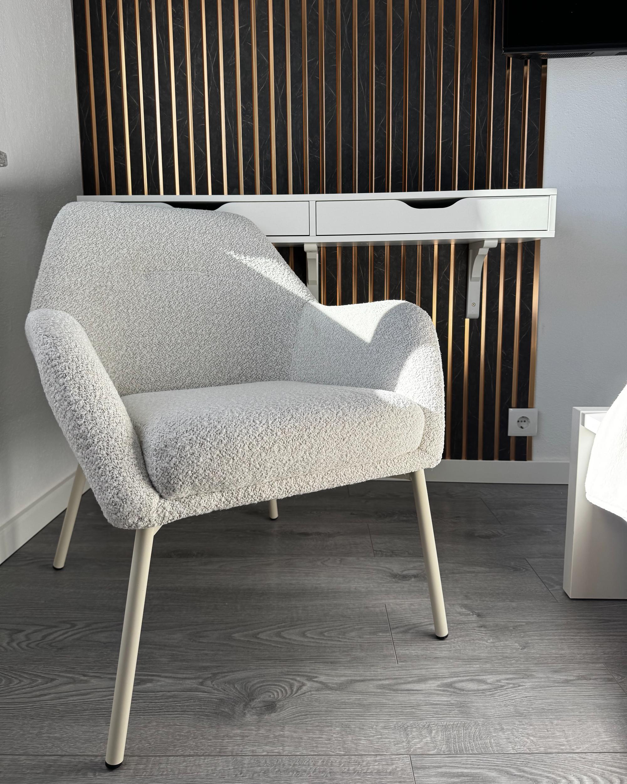 Fauteuil JABRO Stof Gebroken wit