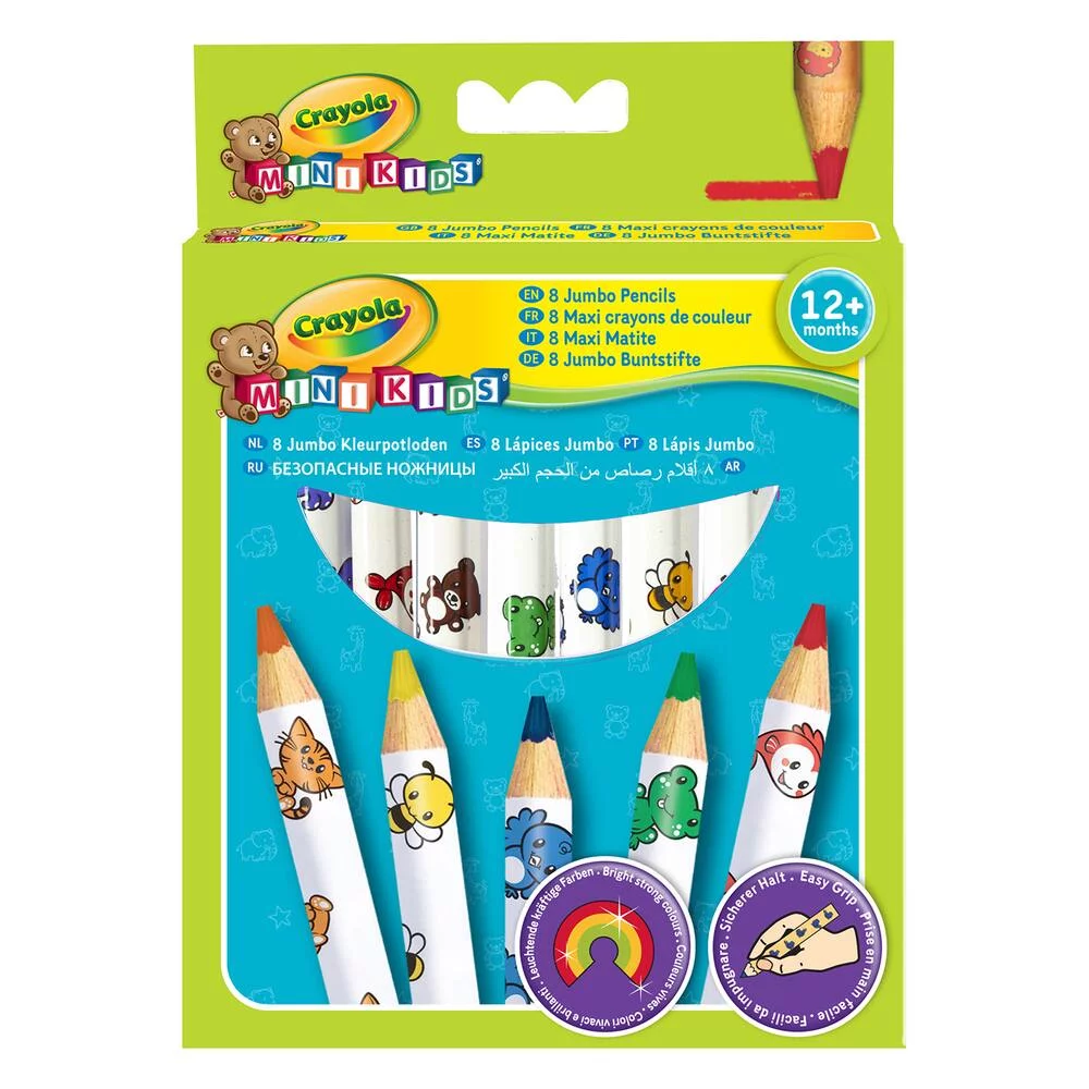 CRAYOLA - 8 MAXI CRAYONS DE COULEUR