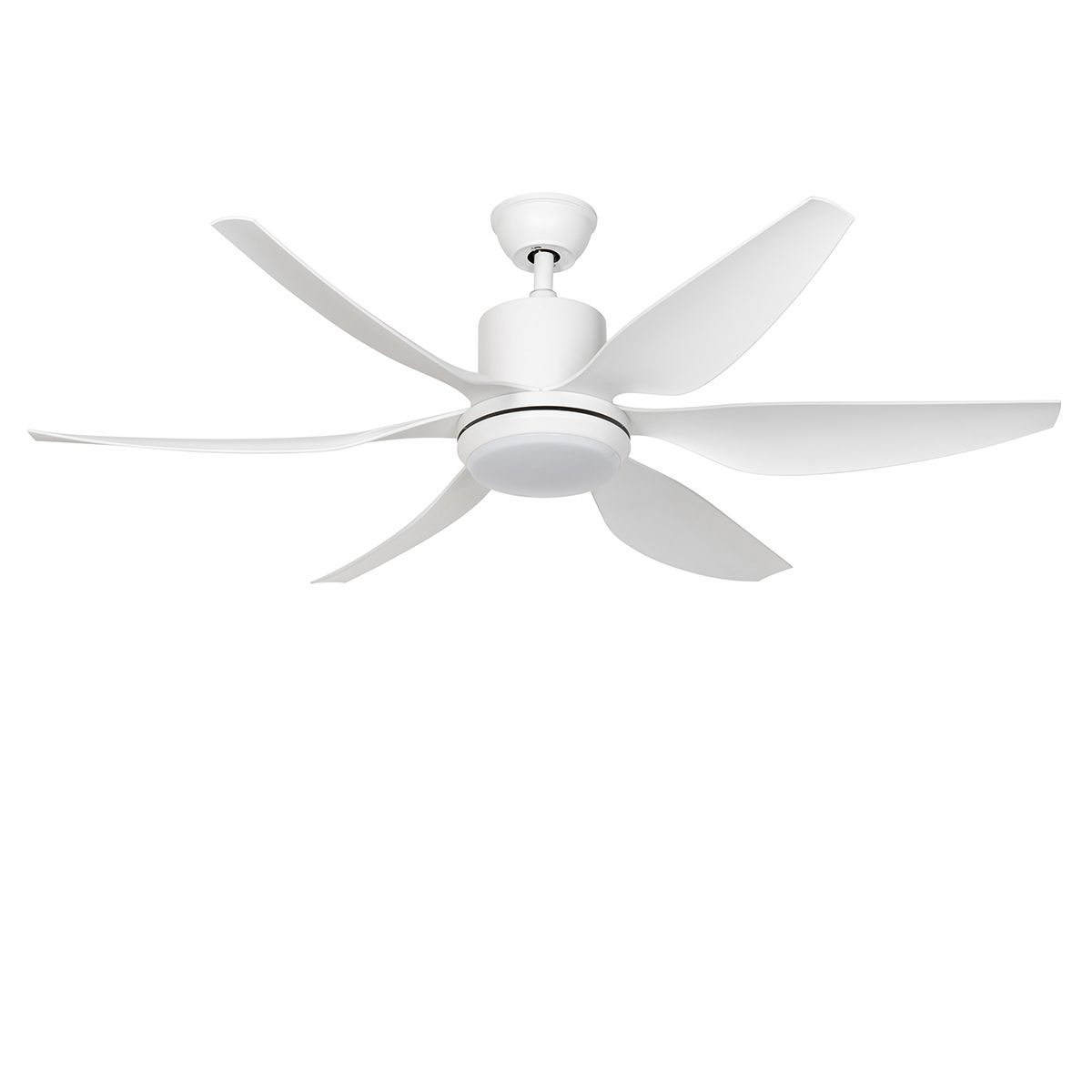 Plafondventilator wit 137cm incl. LED dimbaar met afstandsbediening - Tak