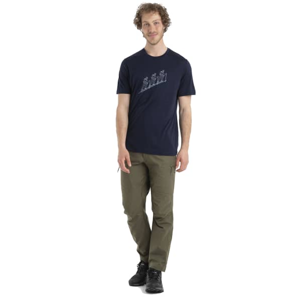 T-shirt randonnée ICEBREAKER M MER 150 TECH LITE II SS TEE NATURAL SK MIDNIGHT NAVY