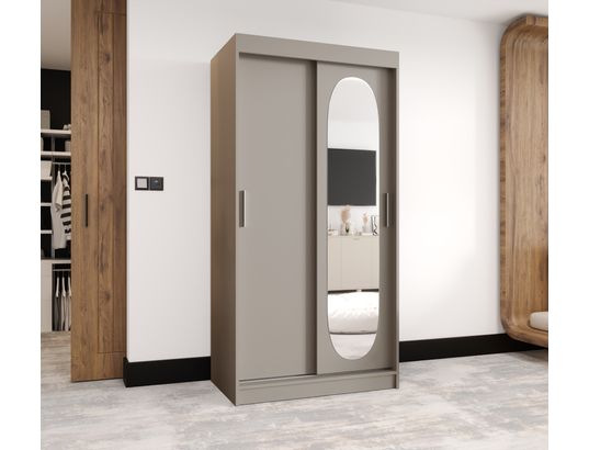 ABIKS MEUBLES - Armoire royal 200/100/62 2 portes (cachemire)