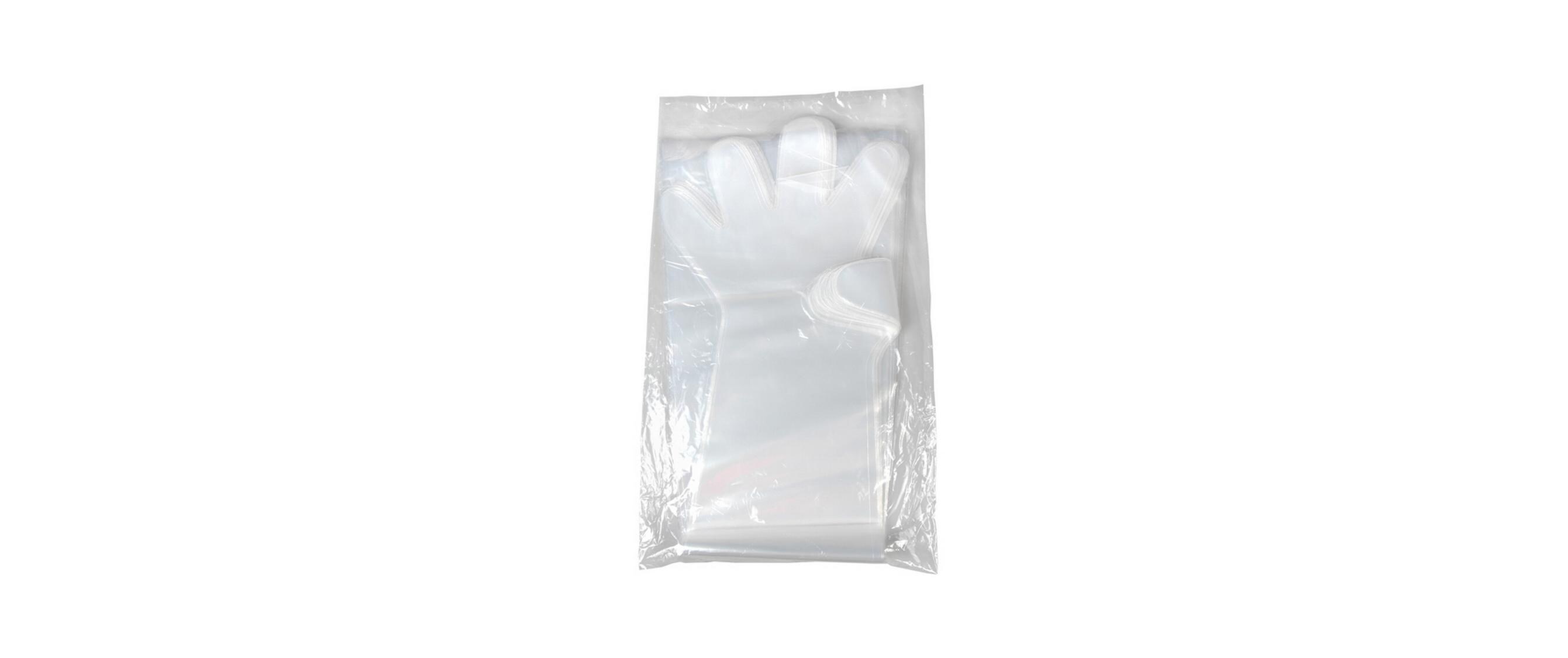 Easy Long Handschuh Beutel 50 StückEinweghandschuhe aus transparenter Polyethylenfolie mit gutem Griff