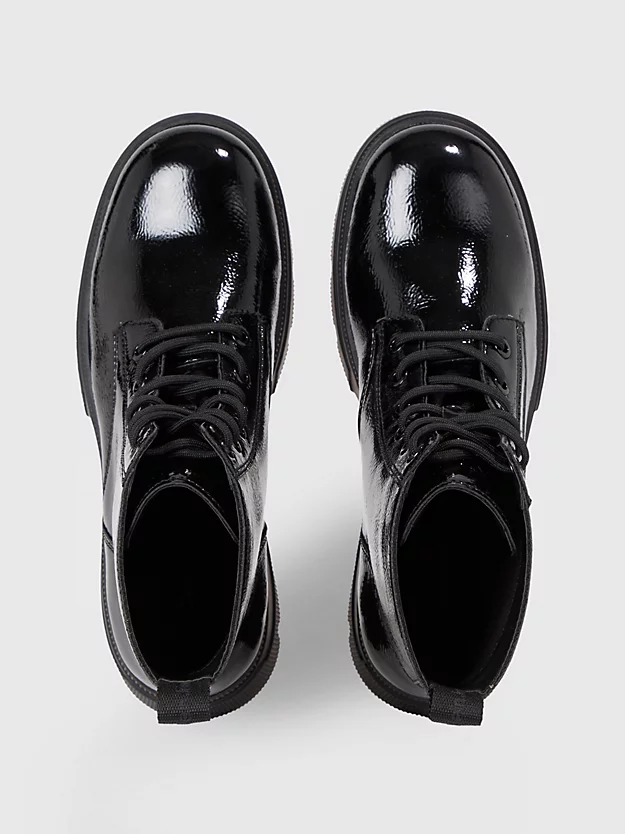 Botas plataforma de couro sintético