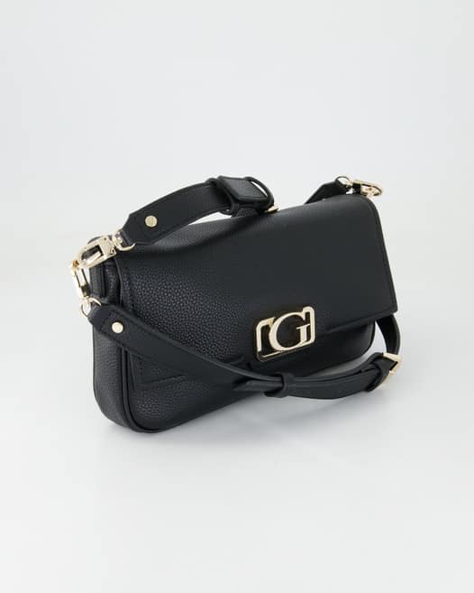 Guess Circe Flap Shoulder Bag Umhängetasche in Schwarz