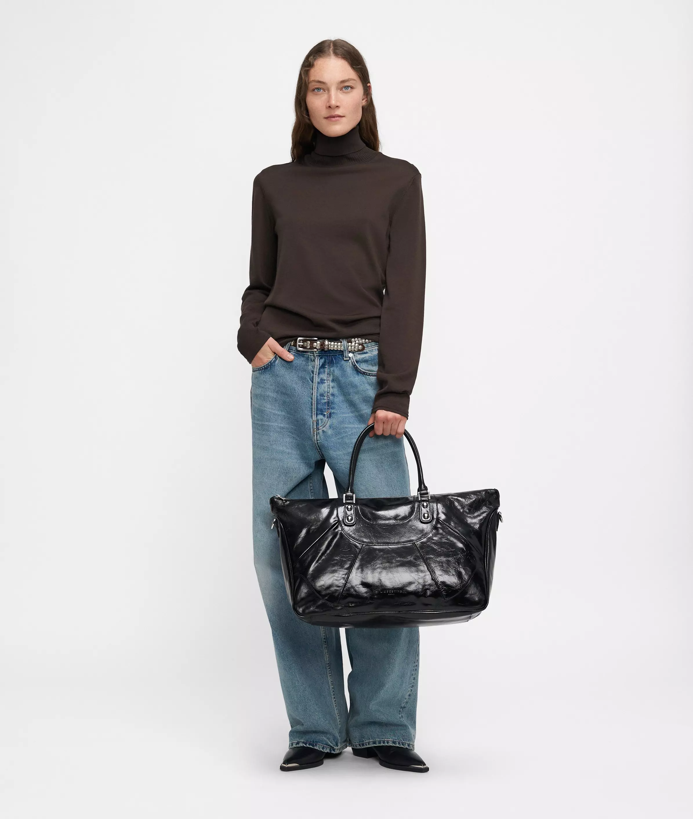 Esther Satchel XL Very large cowhide leather bag