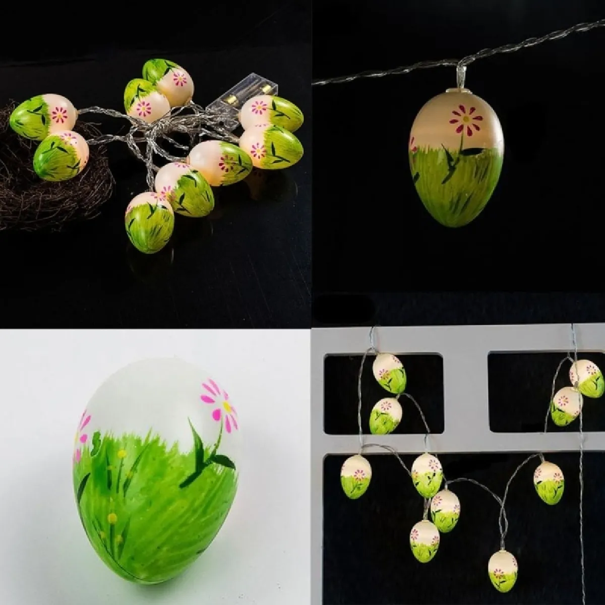 Wewoo Guirlande LED Oeufs de Pâques - Lumière Rose