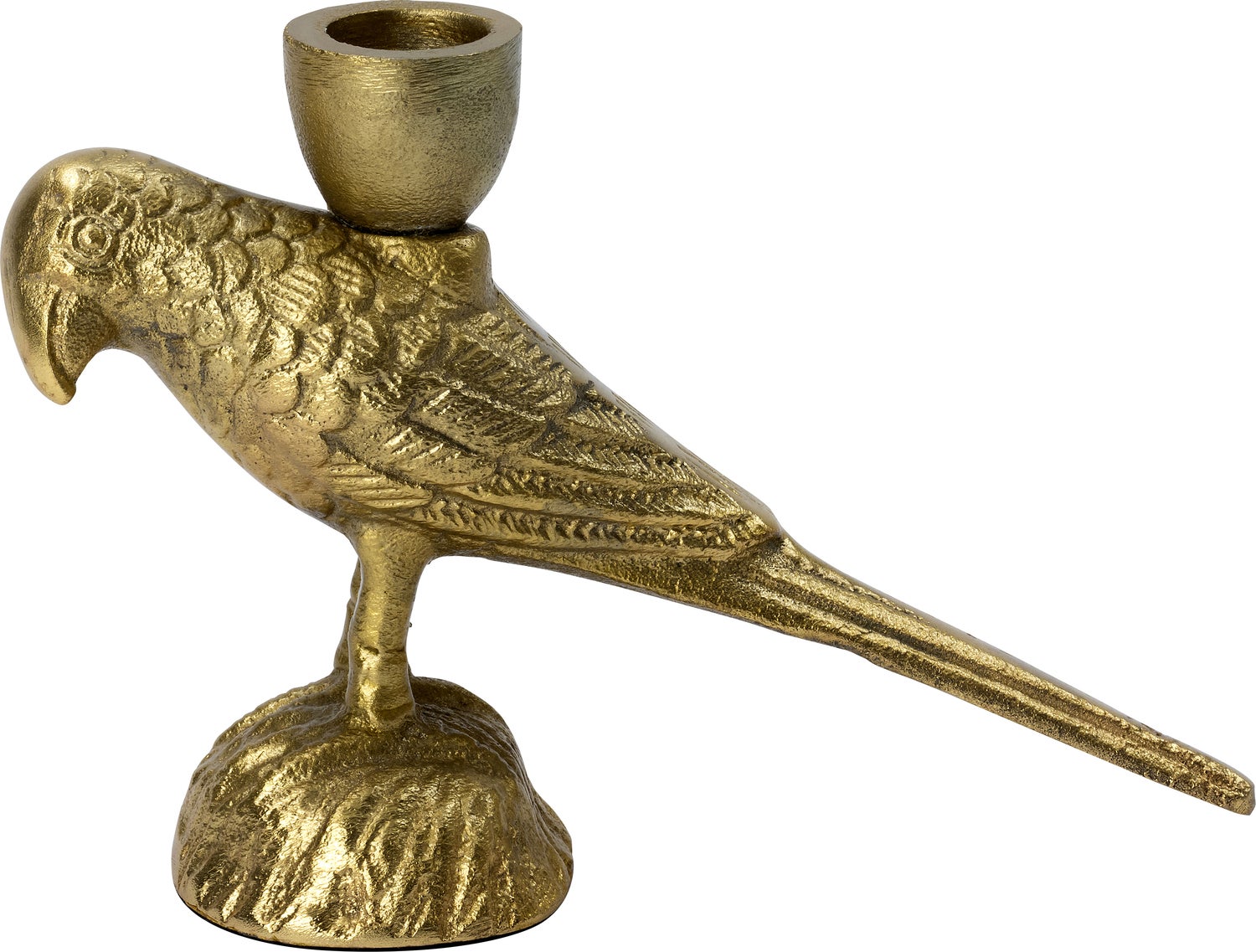 Intratuin kandelaar Papegaai goud 19 x 4 x 13 cm