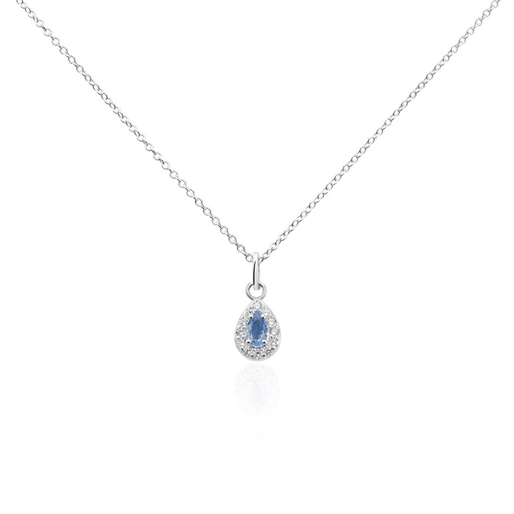 Collier Argent Blanc Tania Oxydes De Zirconium