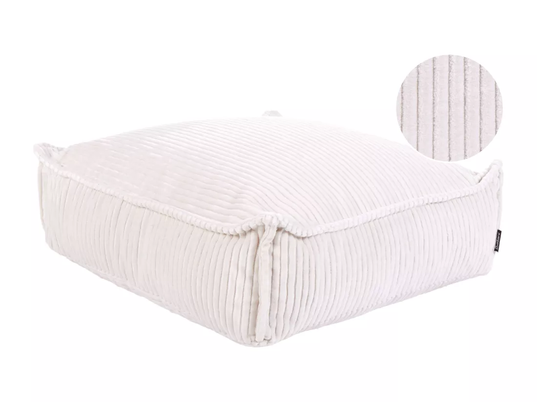 Coussin de sol Pouf enfant ALLOZAI Velours Beige clair