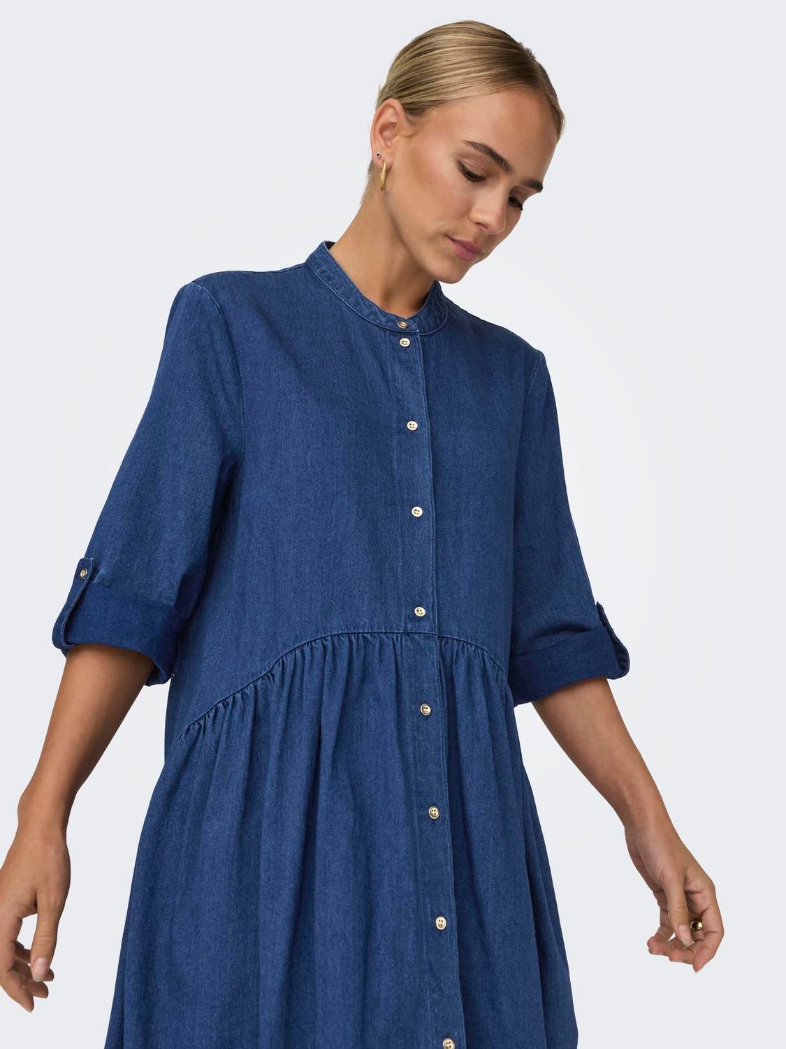 ONLCHICAGO Kurzes Kleid Dark Blue Denim