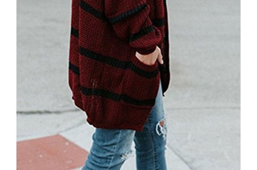 Astromeria - Gestreepte oversized cardigan