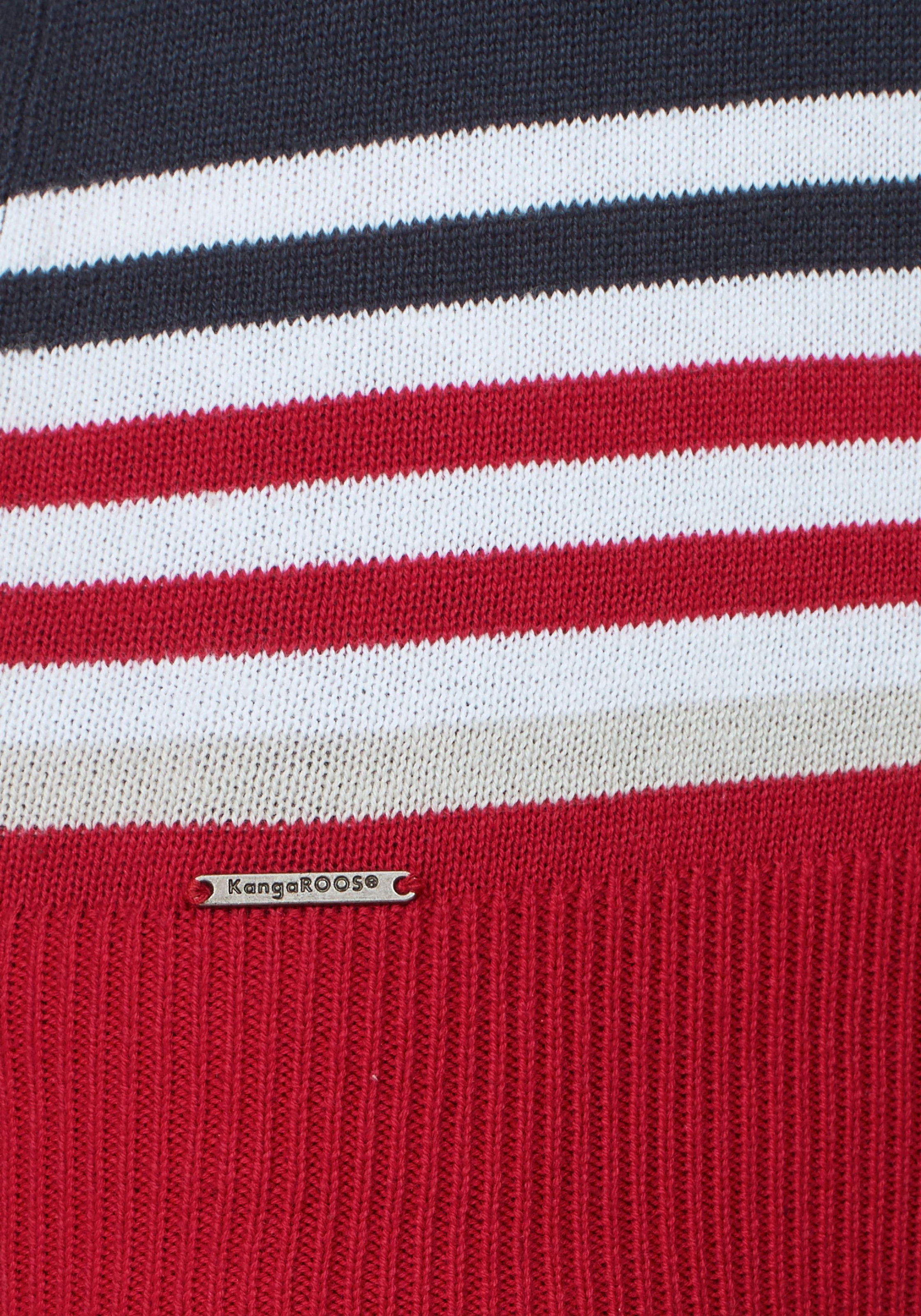 KangaROOS V-Ausschnitt-Pullover , im tollen Streifen-Farb-Mix