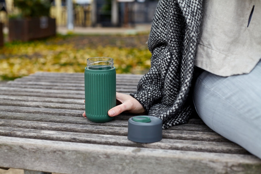 Black+Blum Glazen Reisbeker - 340ml - Groen