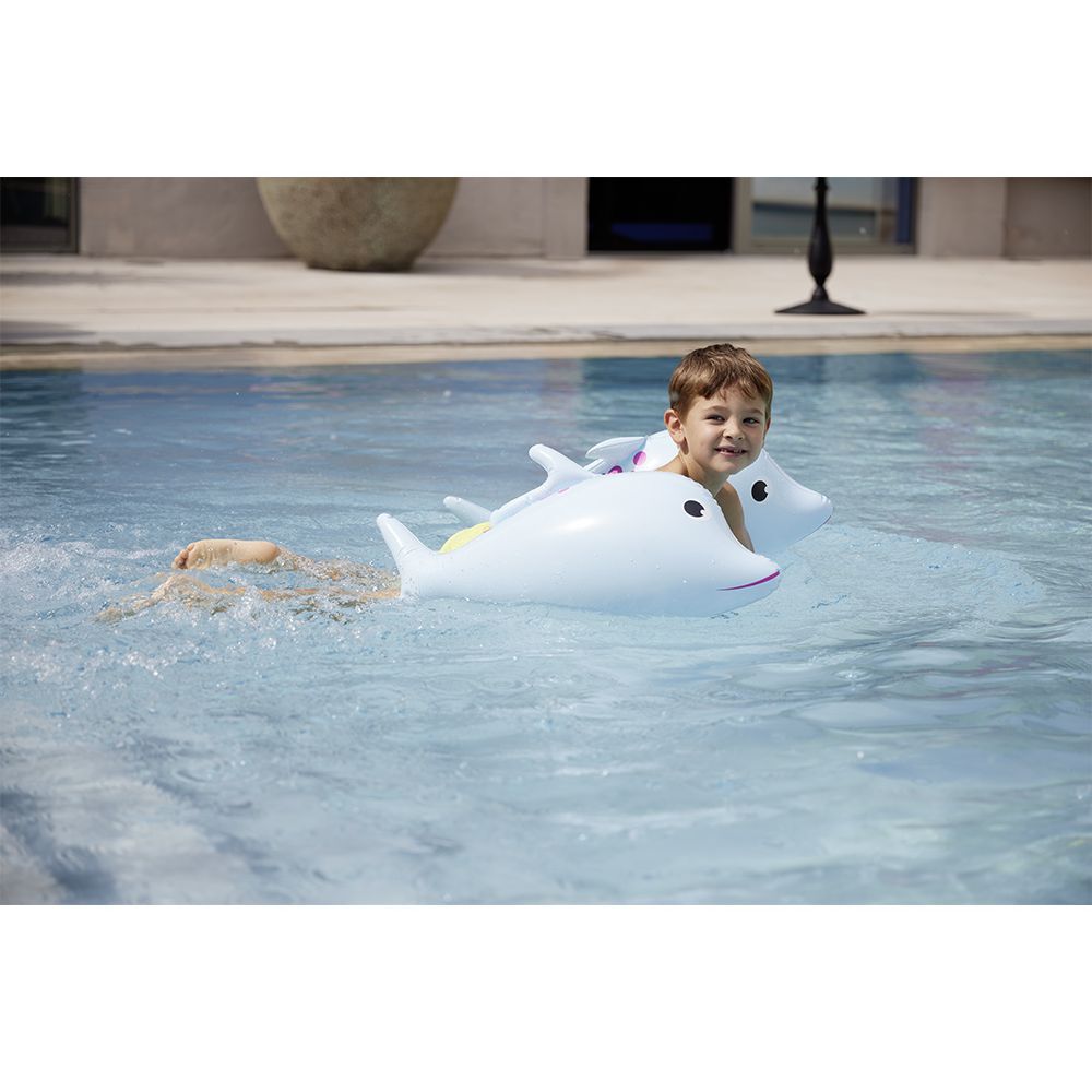 Dauphin surfer gonflable Funky bleu L75xH30cm