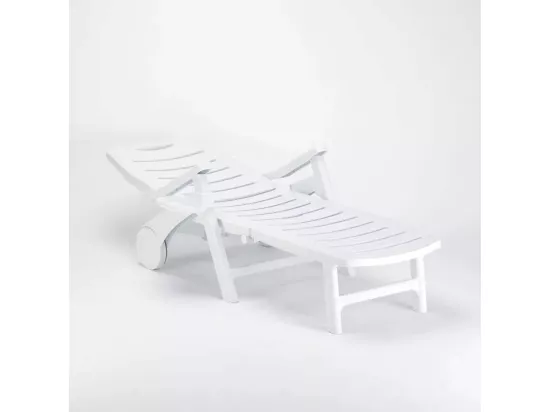 Lot de 15 transats pliants en plastique piscine plage et camping BAIE