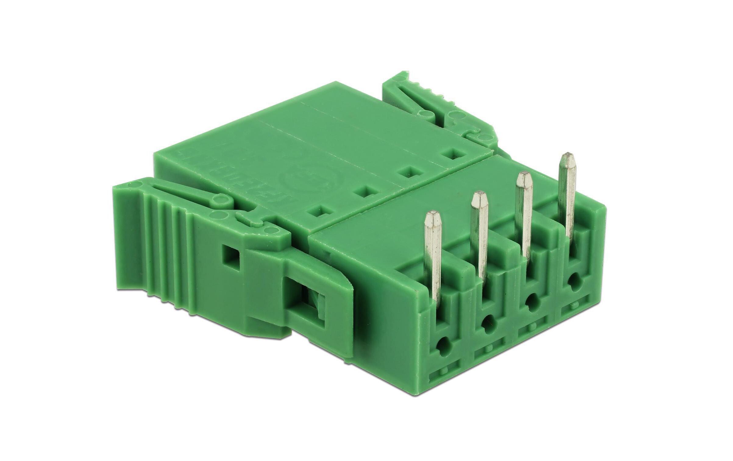 4Pin, 3.81 mm Rastermass horizontalDelock Terminalblock Set für Platine 4 Pin 3.81 mm Rastermass horizontal
