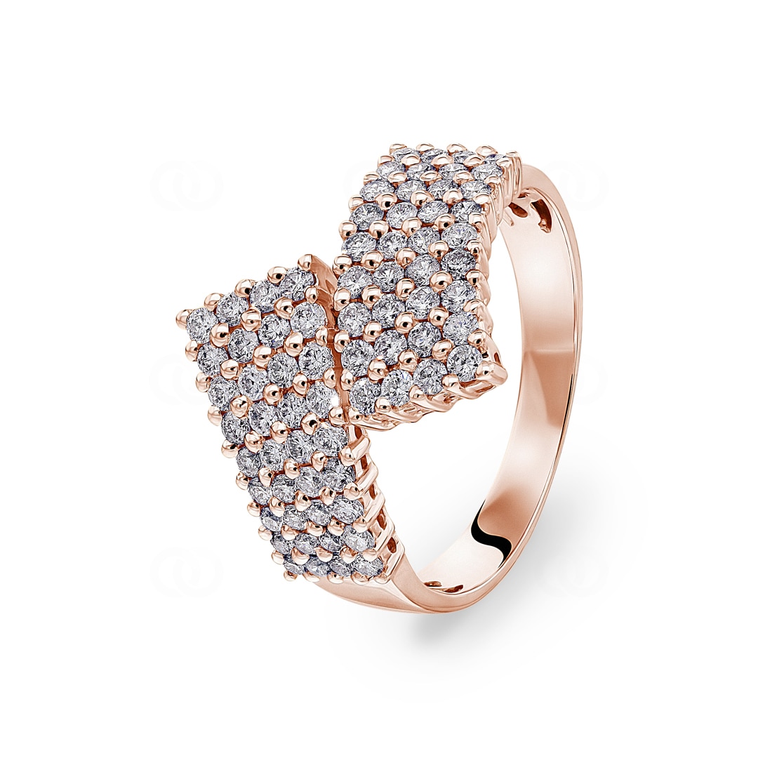 1.00 Karat Diamantring 750/18 K Roségold