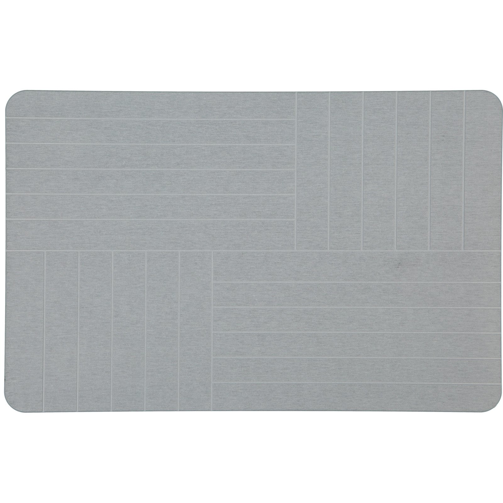 Badematte Diatomit grau, 39 x 0,9 x 60 cm