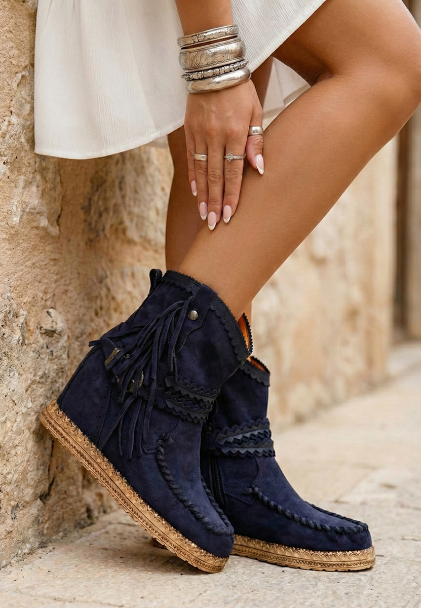 Bottes mocc bleus Izenite