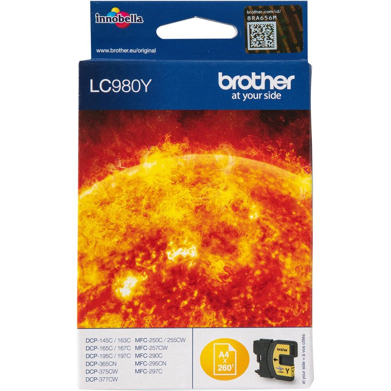 Cartouche Brother LC980 couleurs séparées pour imprimante jet d'encre