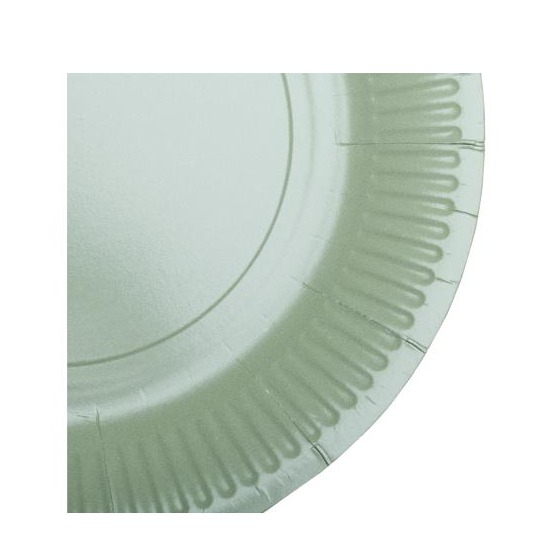 (20er Set) Ø23cm Pappteller Einweg Papier Teller Party Geschirr Tisch Deko (79220I) - Olivgrün