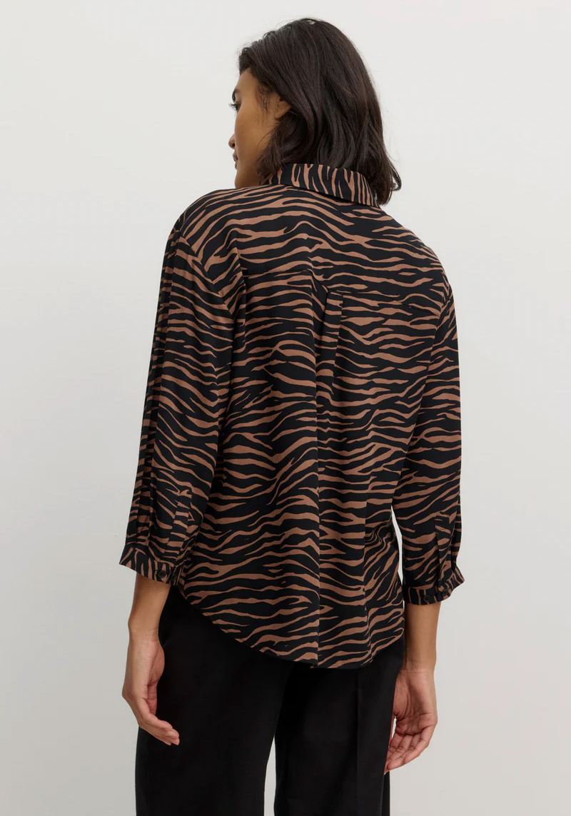 Recolution Bluse Cypress Zebra Cognac Brown