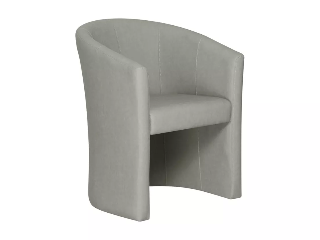 Fauteuil de salon KYOTO – Confortable – Gris clair – Style vintage