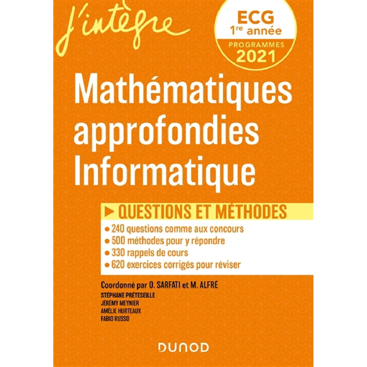 Mathématiques appliquées, informatique ECG 1re année : questions et méthodes : programmes 2021 · Occasion