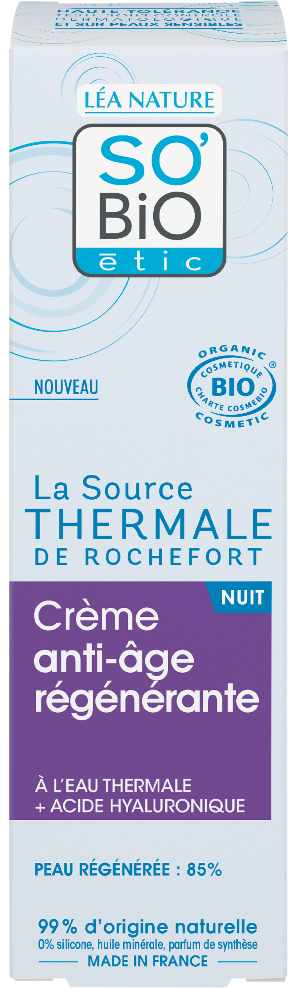 LÉA NATURE SO BiO étic  La Source Thermale Regenerierende Anti-Aging-Creme, 40 ml