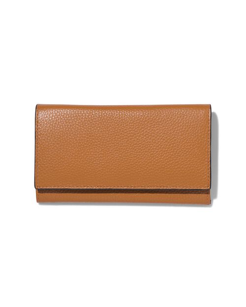 grand portefeuille en cuir marron avec blocage RFID