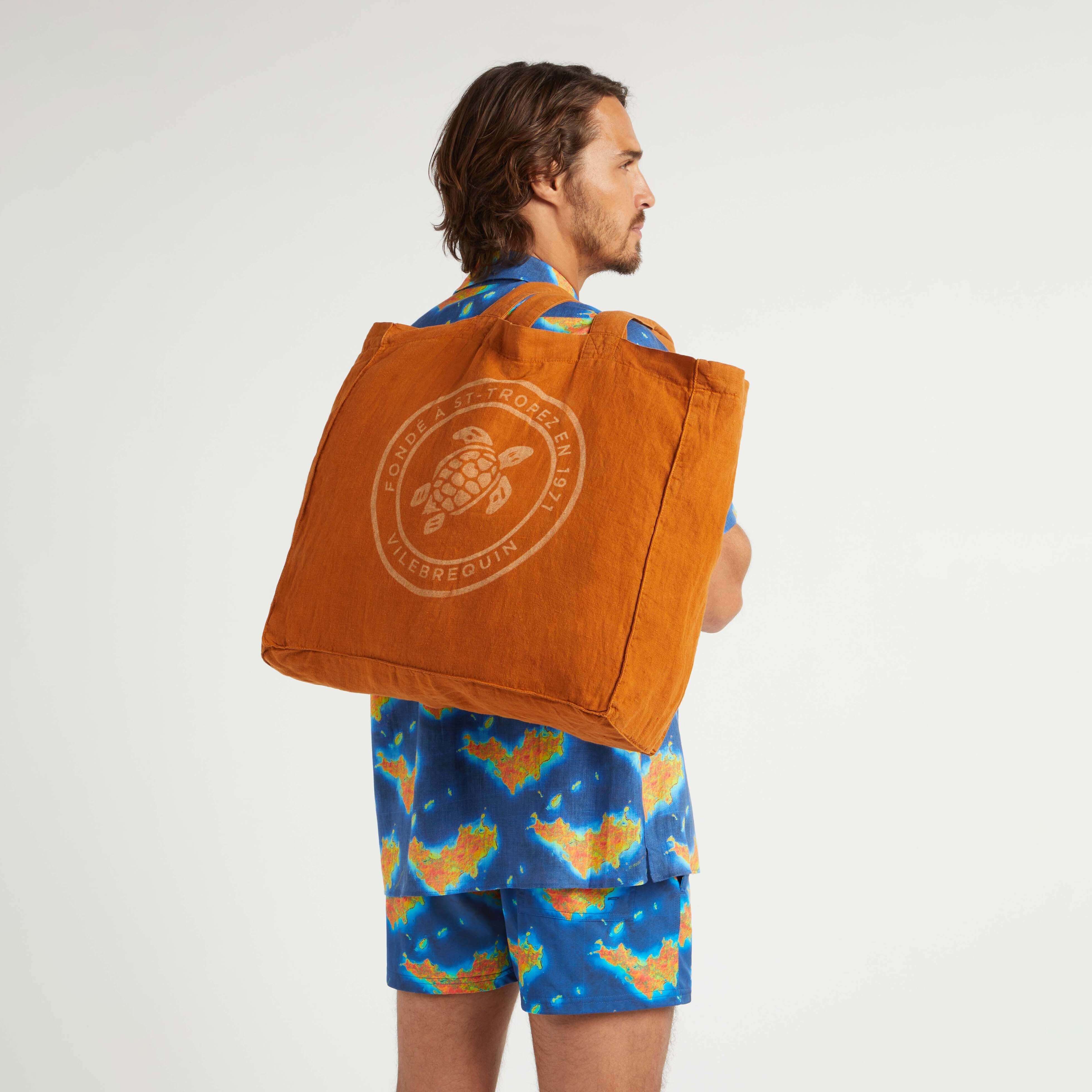 Sac de plage en toile marine uni | Site Vilebrequin | BBLU3104