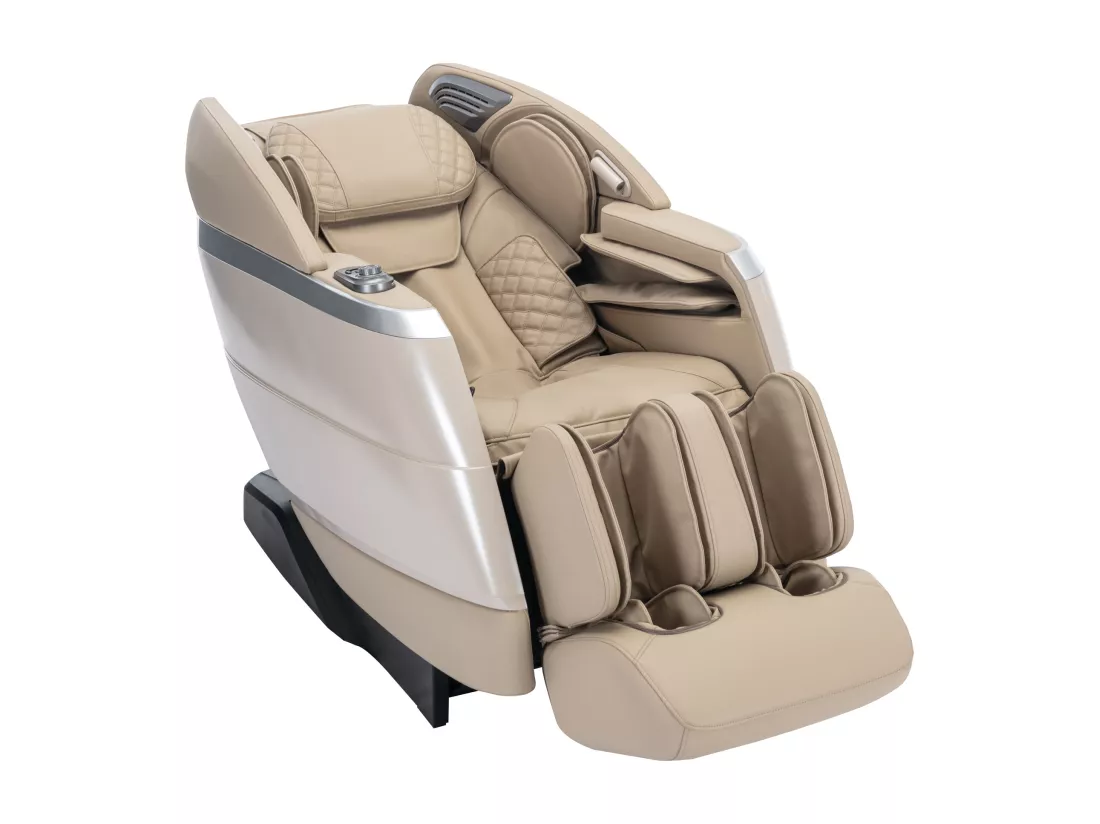 Fauteuil massant en simili - Commande vocale - Système zéro gravité - Beige - ULAP