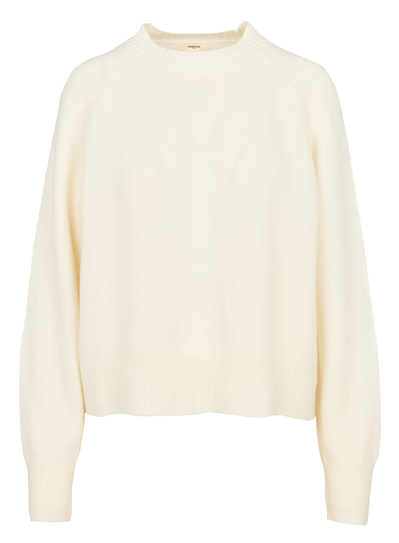 PAULVAR - Pull col rond en laine | Blanc