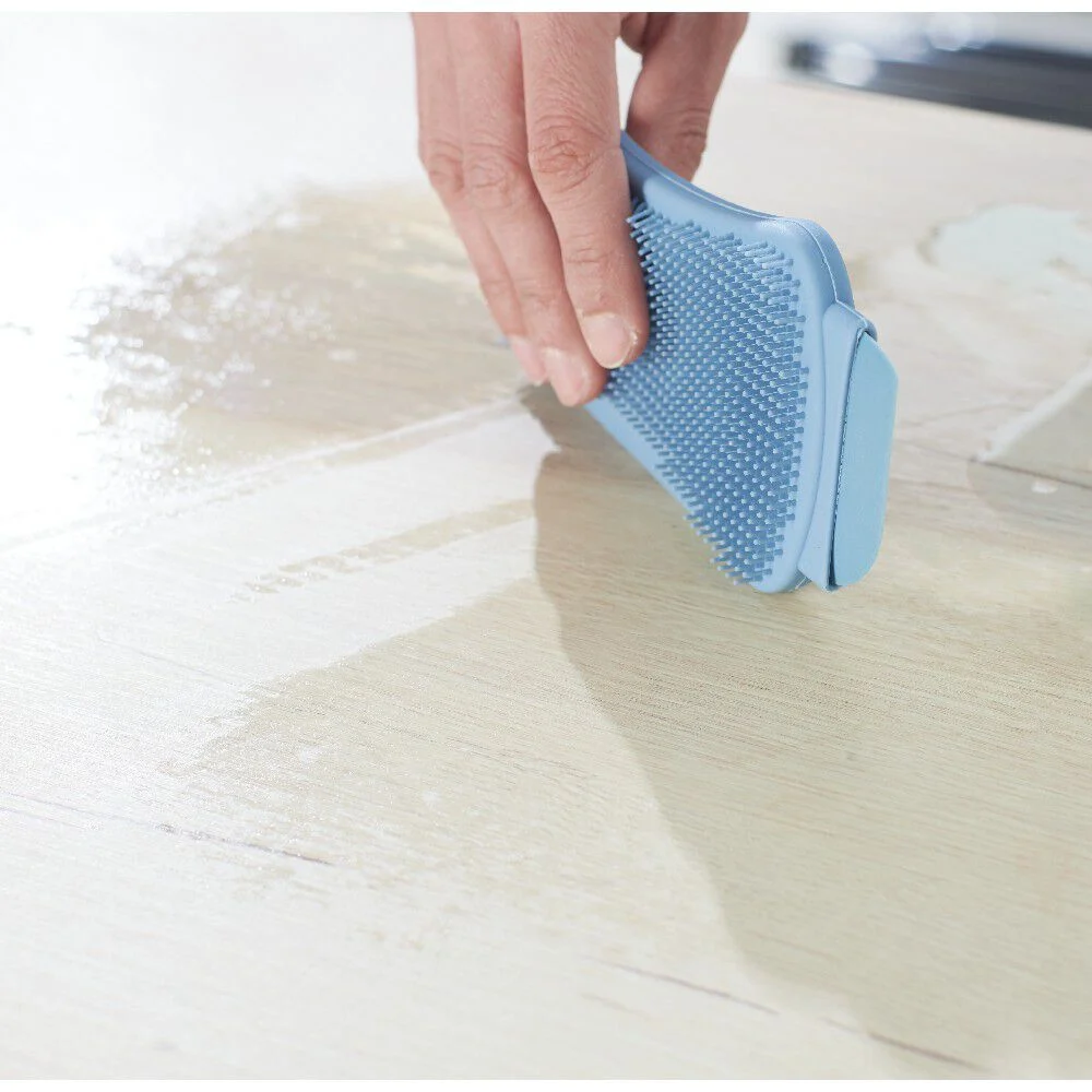 Éponge silicone 3 en 1 raclette grattoir L. 16,5 cm