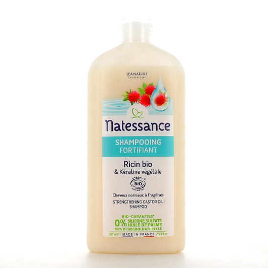 Shampooing fortifiant ricin & kératine végétale Natessance