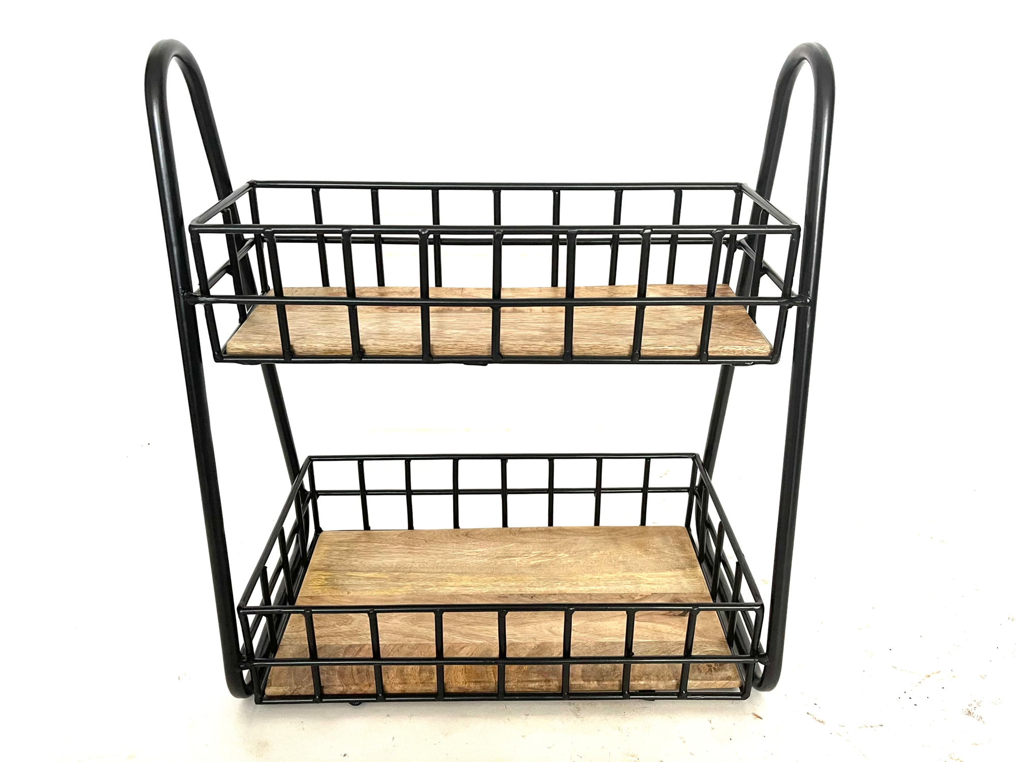Rack iron /wood 44x25H50cm