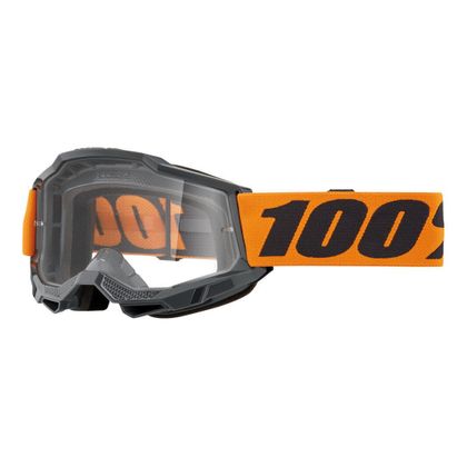 Masque cross 100% ACCURI 2 - Ecran Clair 2025 - Orange