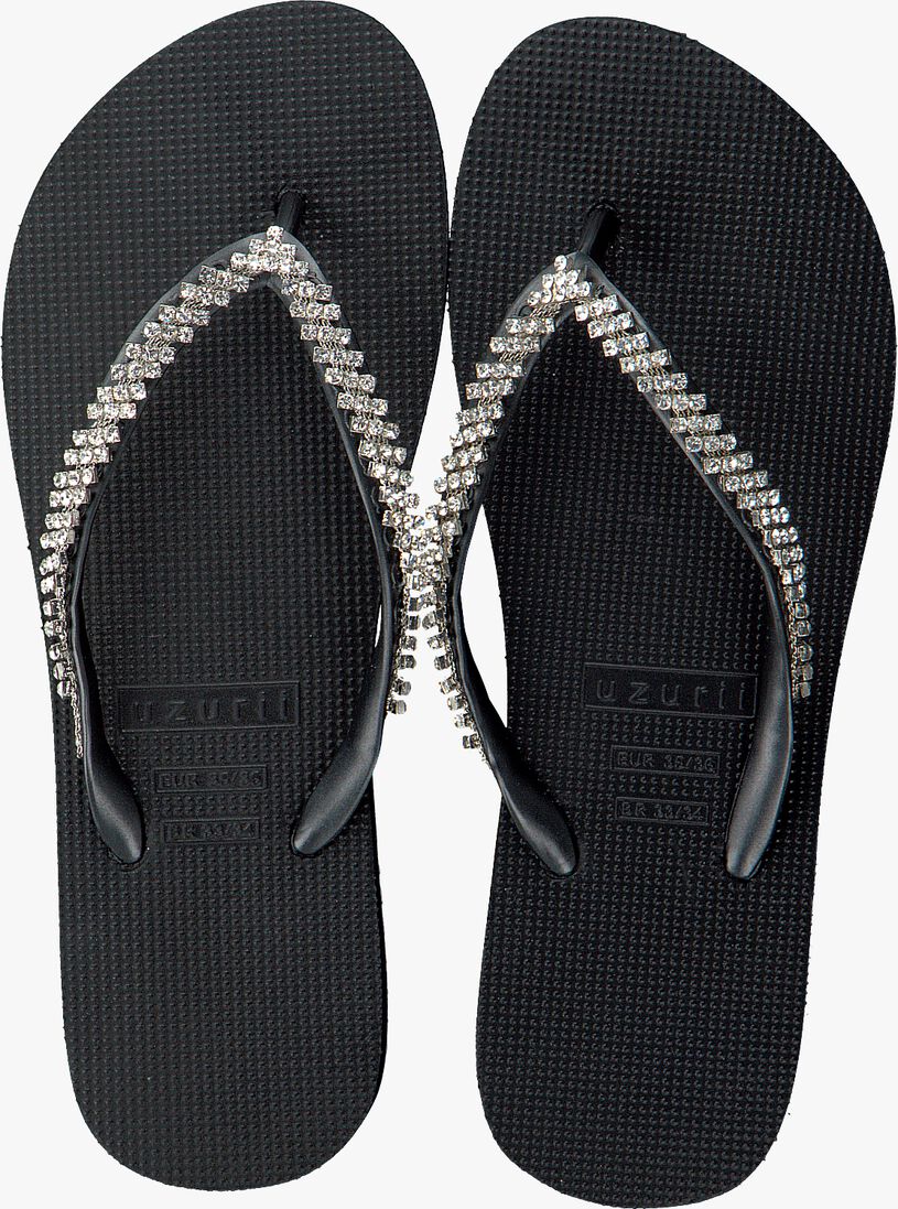UZURII zwarte uzurii teenslippers white classic