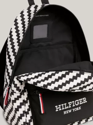 Mochila infantil Hilfiger Monotype com listras irregulares