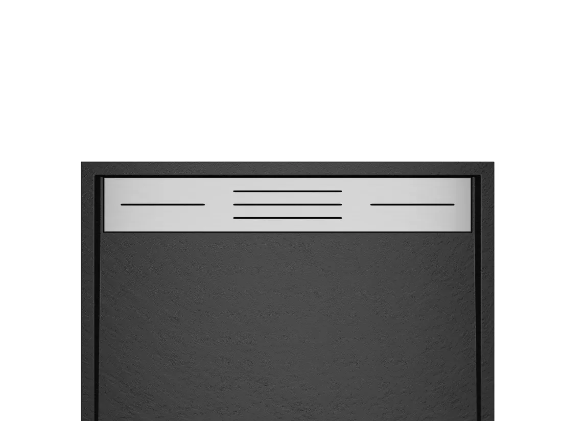 Receveur extra-plat à poser ou à encastrer découpable en résine SMC - Noir - 140 x 90 cm - LYROSA
