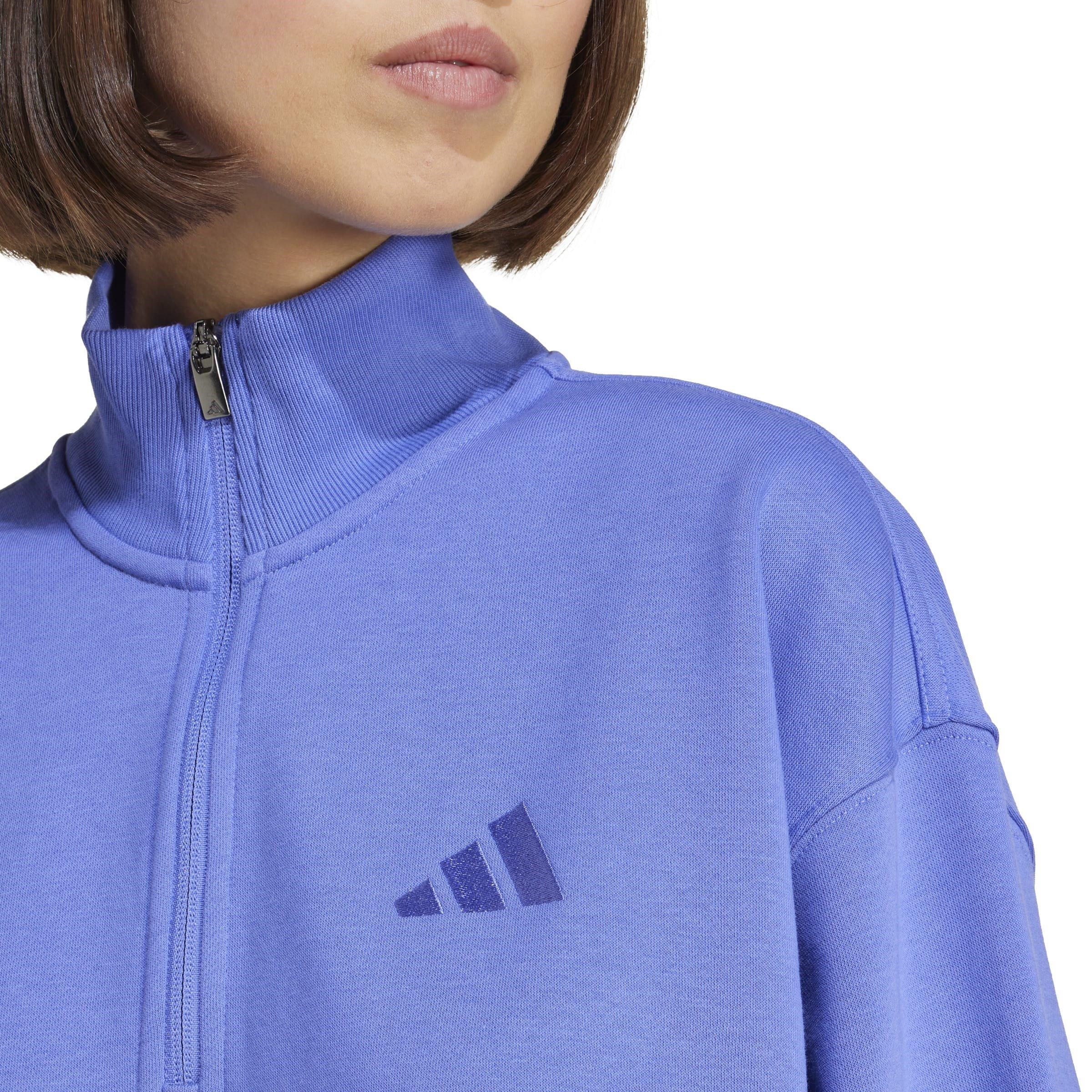 adidas All Szn Fleece Loose Quarter Zip Sweatshirt Womens