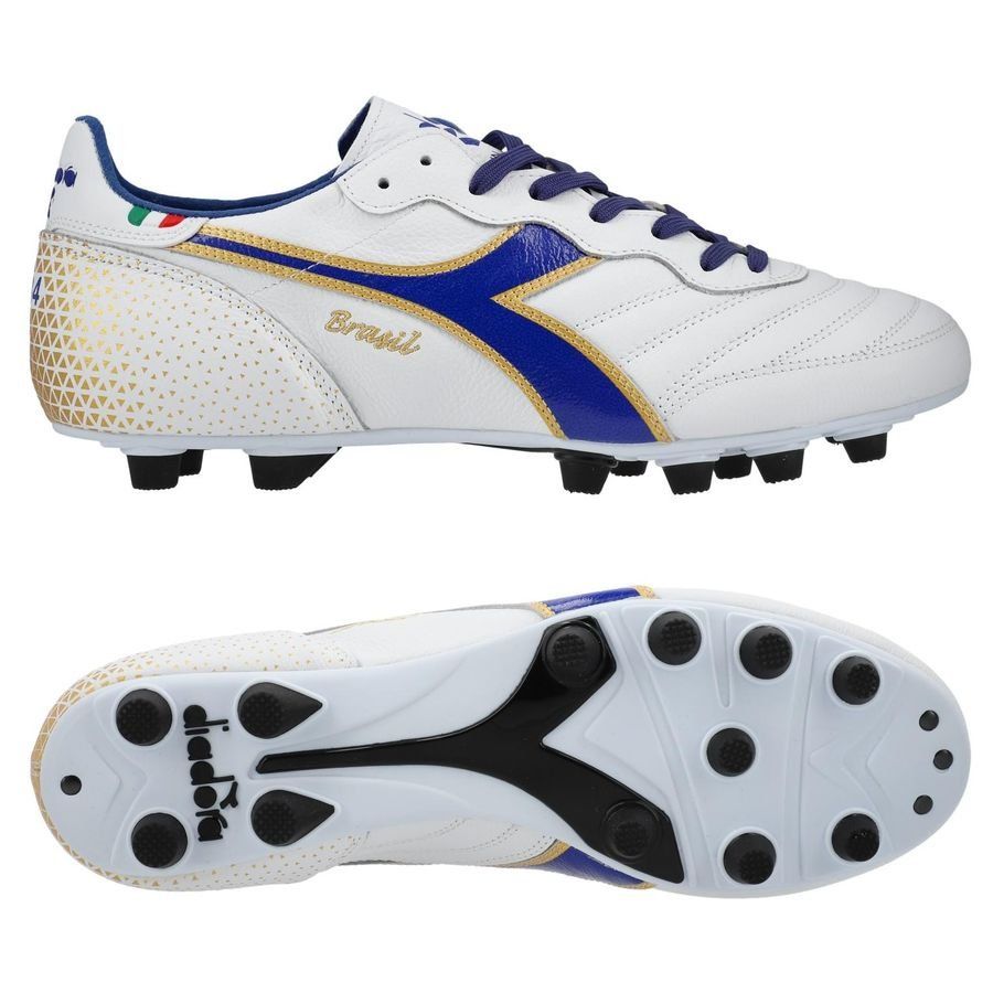 Diadora Brasil Italie OG GR LT  MDPU FG - Blanc/Bleu/Doré
